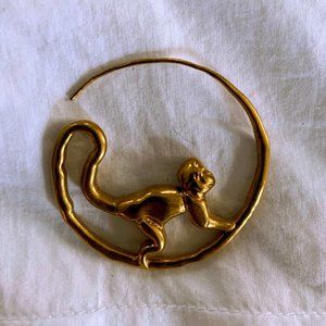 Tory Burch Monkey Hoop Earrings